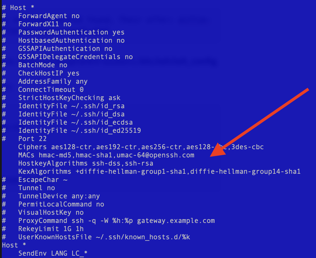 MacOS chyba SSH No Matching Exchange Method Found ElvisEK